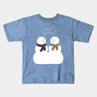 Funny Snowmen Design Kids T-Shirt